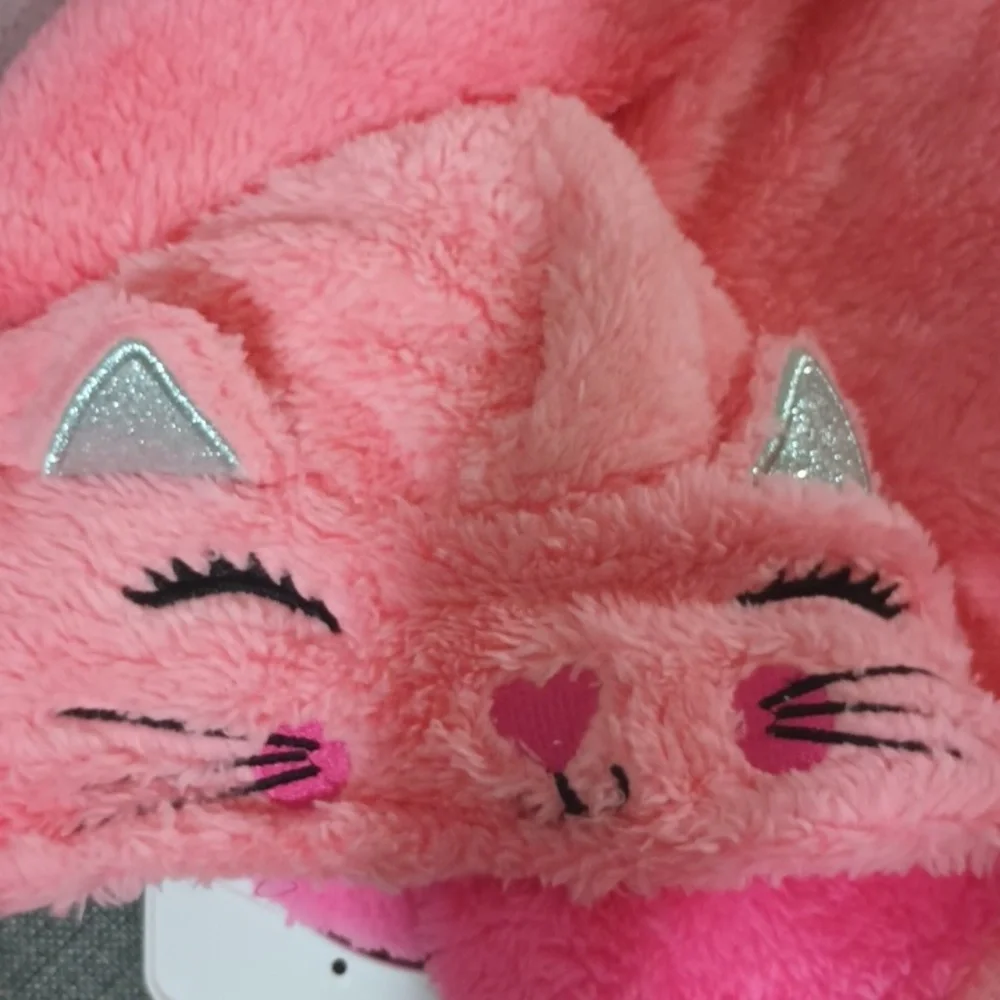 See updated listing Johnson FauxFur Fuzzy Kitten Hooded Jacket two tone Coral - Picture 4 of 9